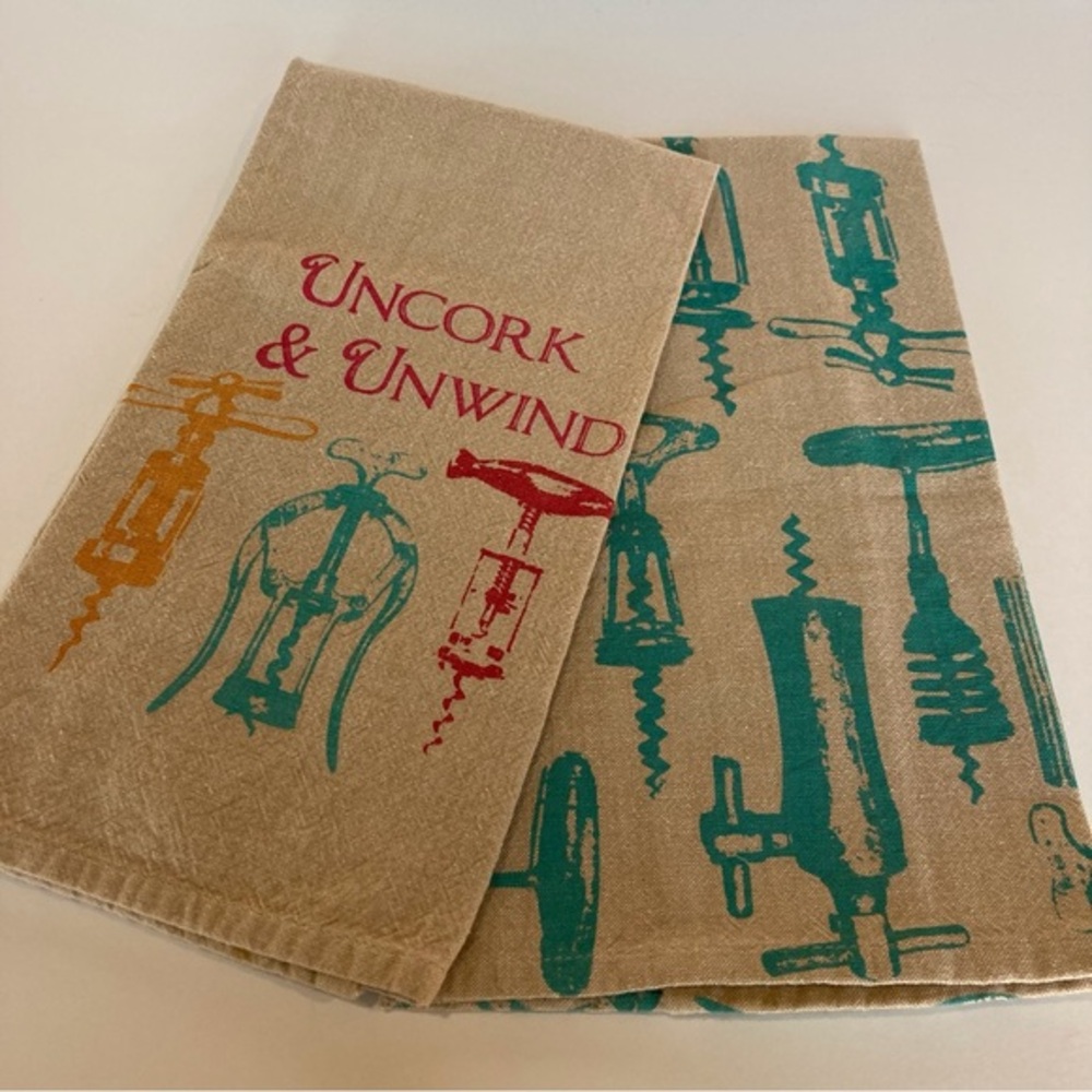 Artistic Accents Rustic Kitchen Dish Towels Uncork & Unwind